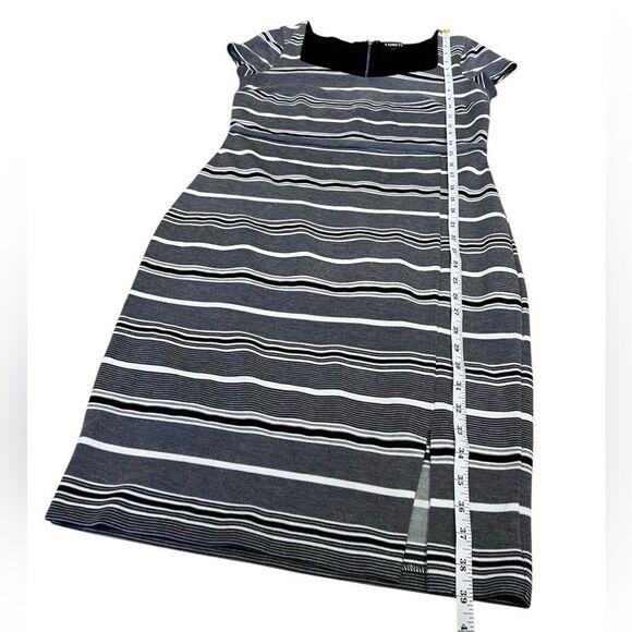 Express Black and White Striped Sheath Dress Size Medium - Picture 13 of 16